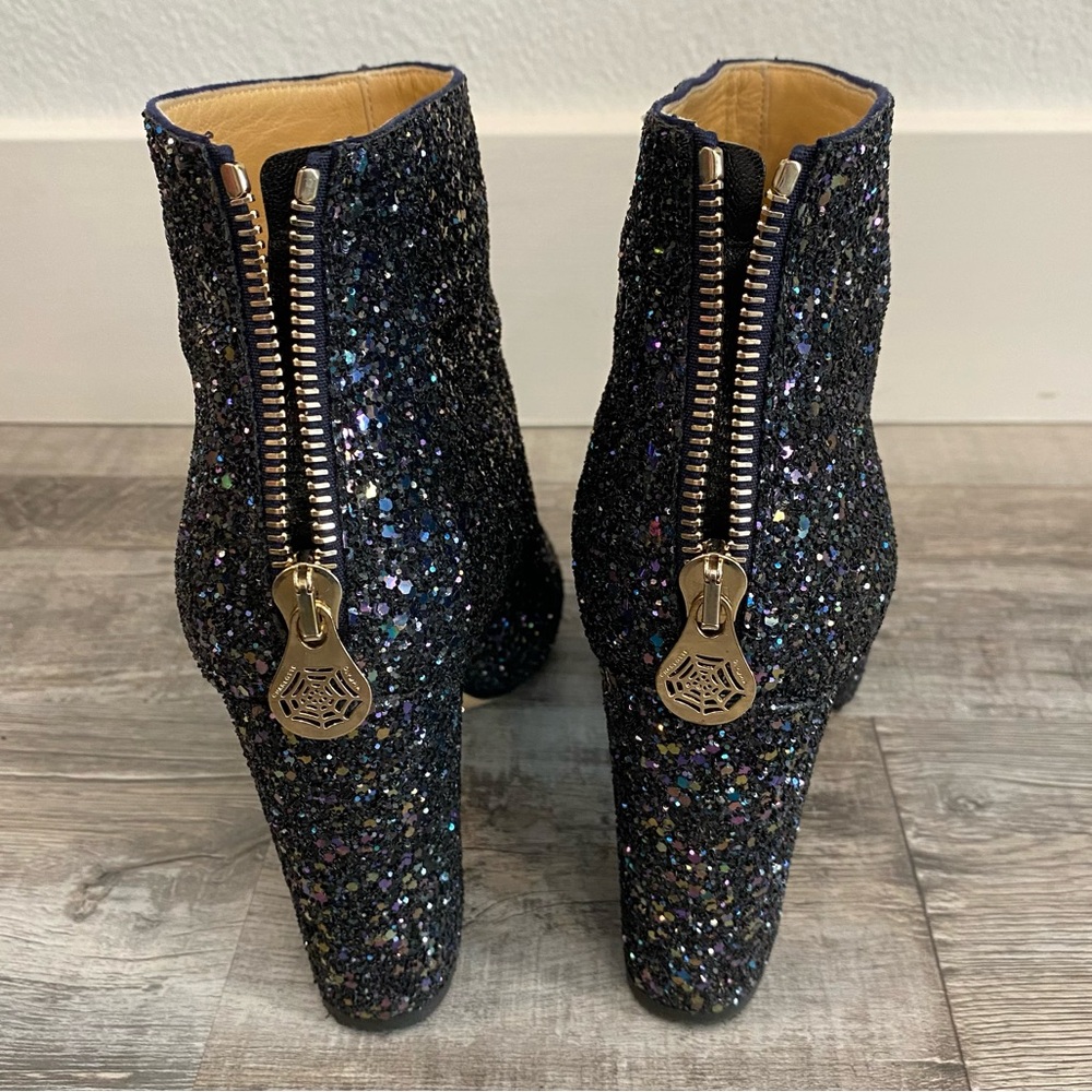 Charlotte Olympia Glitter Heel Ankle Boots 5.5 - Picture 3 of 11